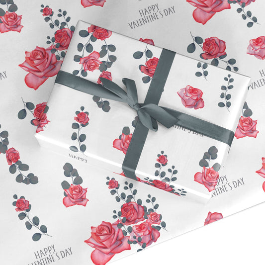 Valentine Floral Custom Wrapping Paper