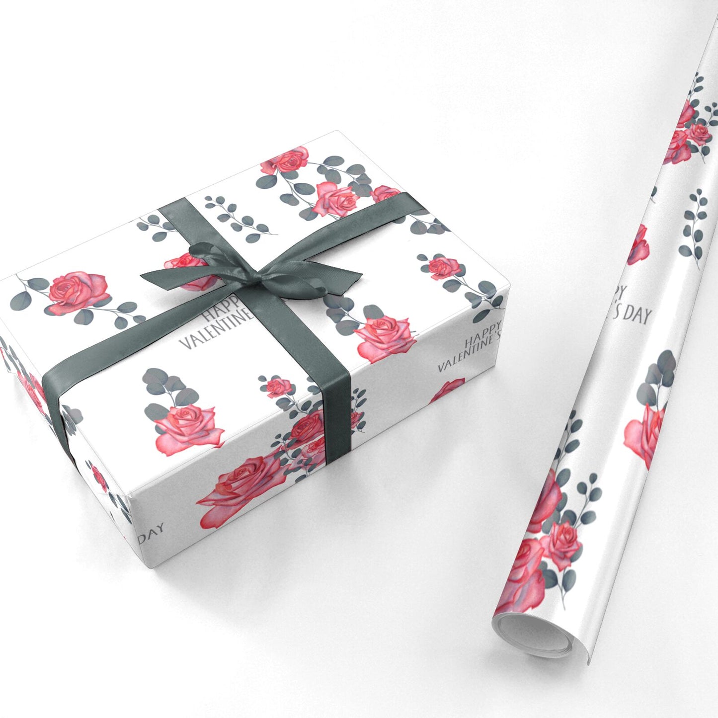 Valentine Floral Personalised Wrapping Paper