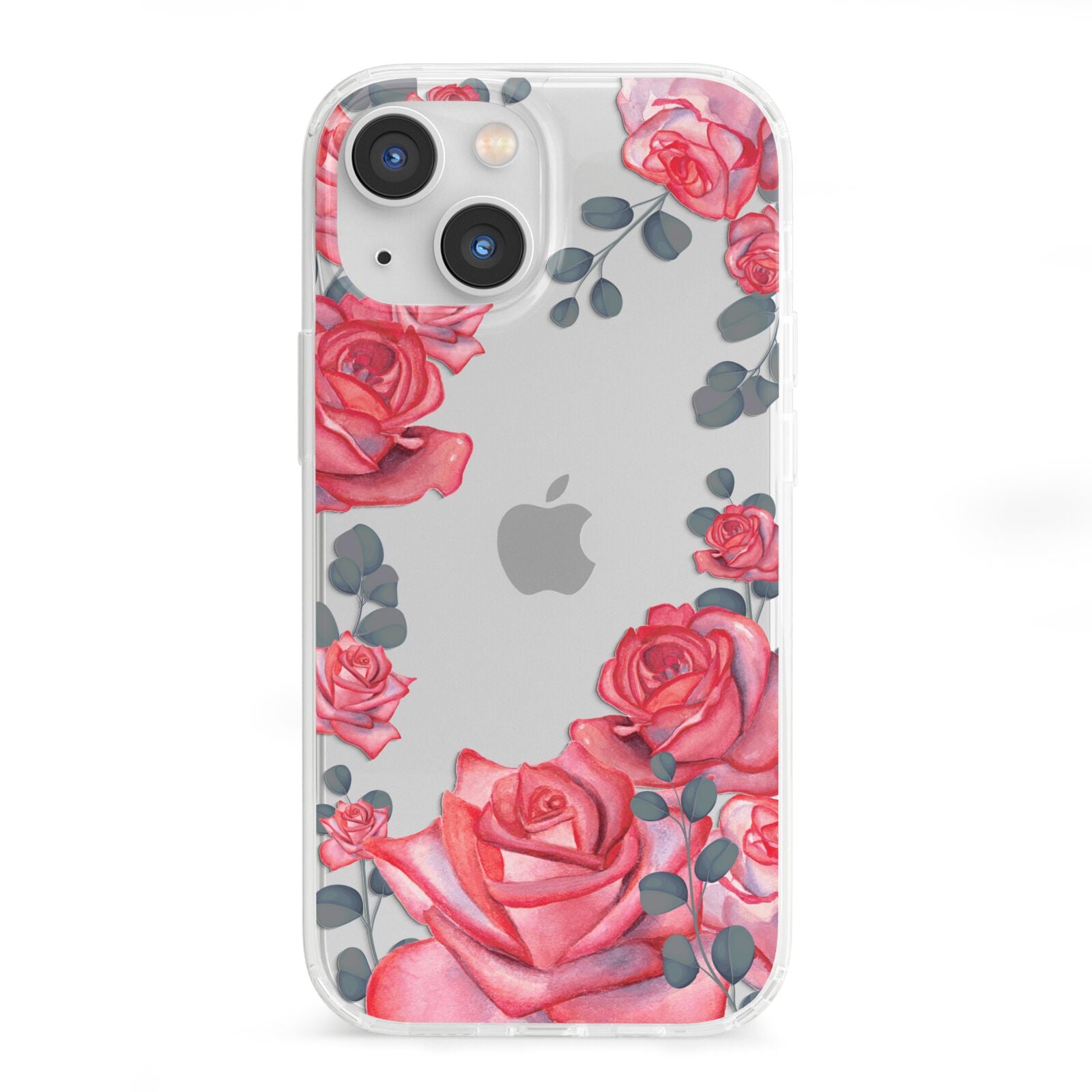 Valentine Floral iPhone 13 Mini Clear Bumper Case