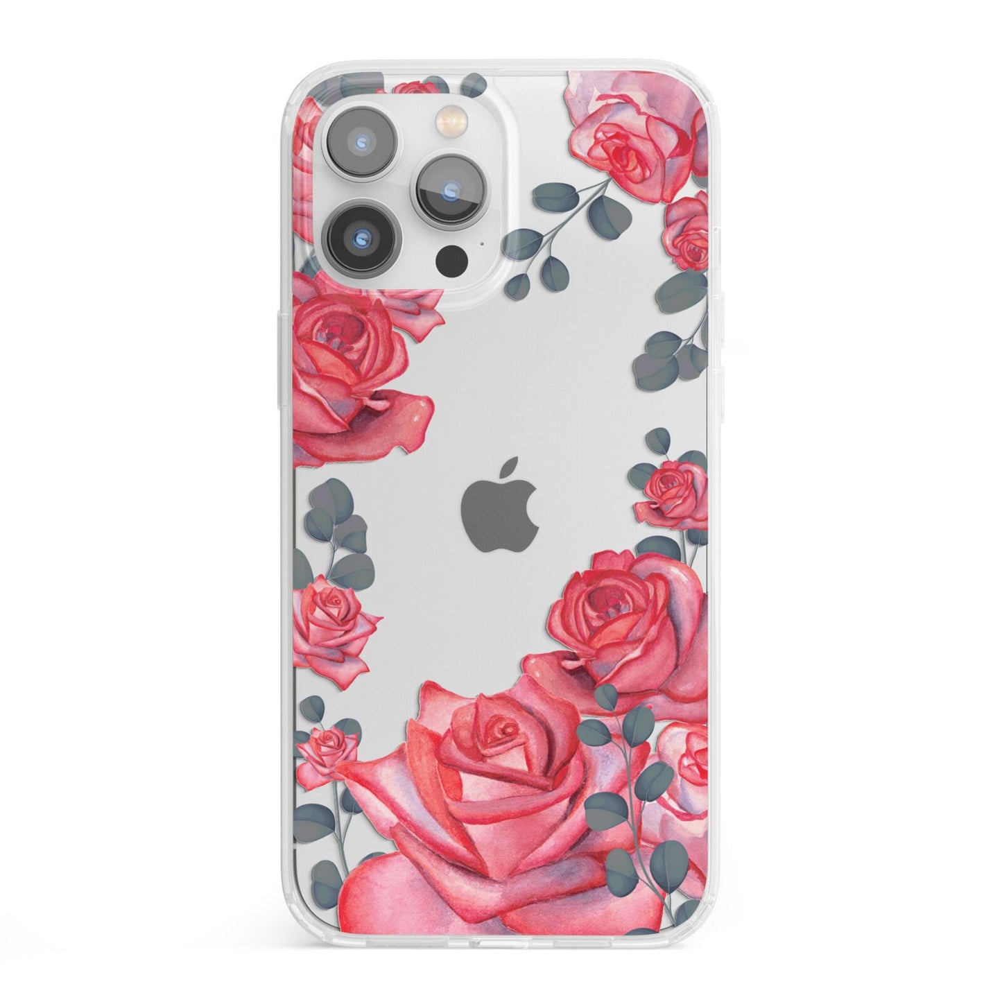 Valentine Floral iPhone 13 Pro Max Clear Bumper Case