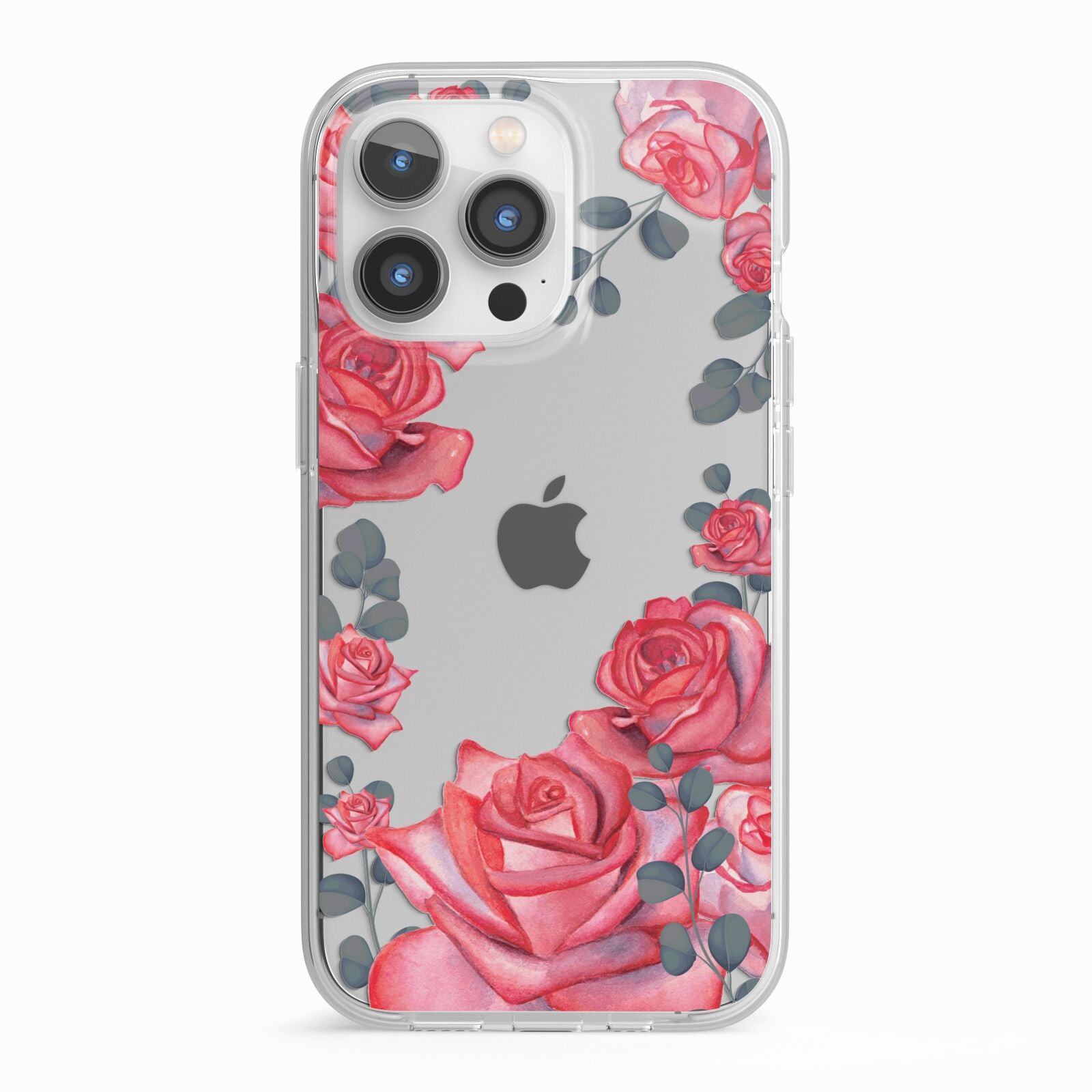 Valentine Floral iPhone 13 Pro TPU Impact Case with White Edges