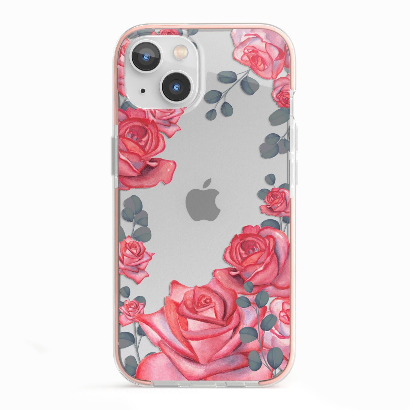 Valentine Floral iPhone 13 TPU Impact Case with Pink Edges