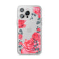 Valentine Floral iPhone 14 Pro Max Clear Tough Case Silver