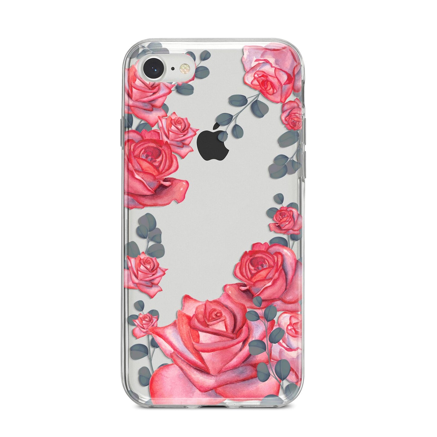 Valentine Floral iPhone 8 Bumper Case on Silver iPhone