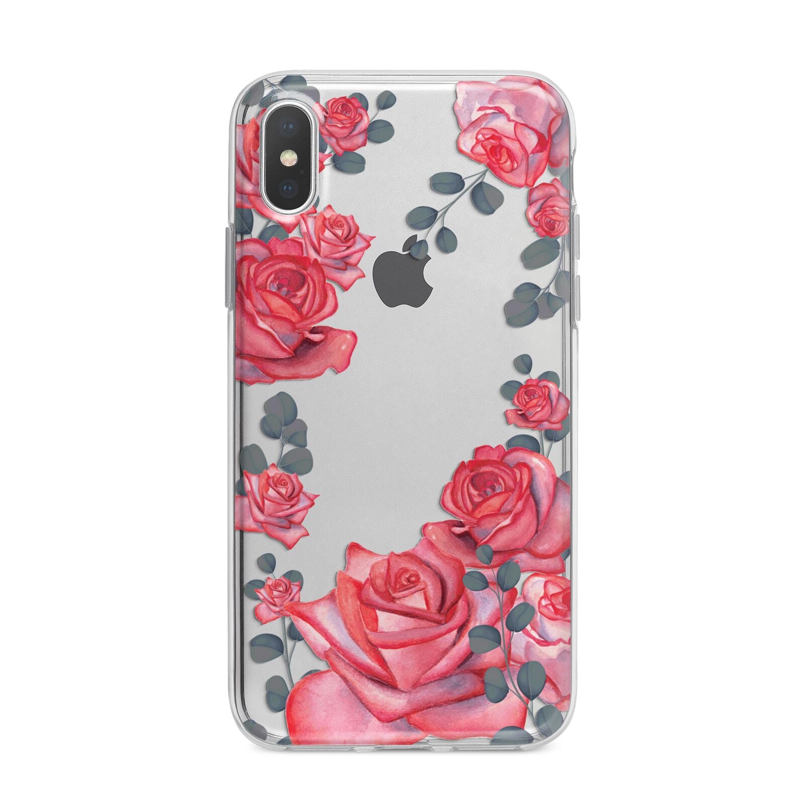 Valentine Floral iPhone X Bumper Case on Silver iPhone Alternative Image 1