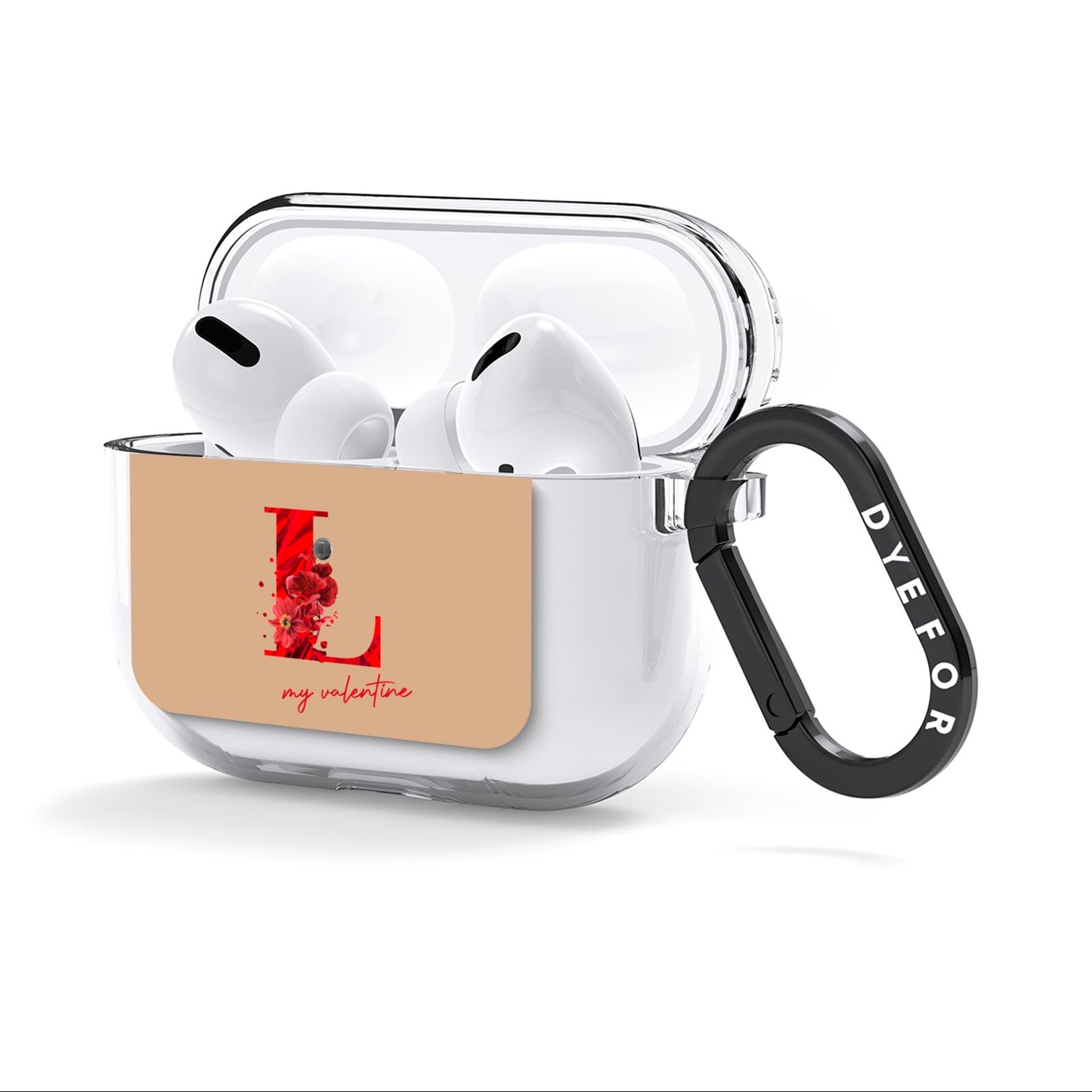 Valentine Monogram AirPods Clear Case 3rd Gen Side Image