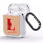 Valentine Monogram AirPods Clear Case Side Image