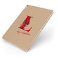 Valentine Monogram Apple iPad Case on Gold iPad Side View