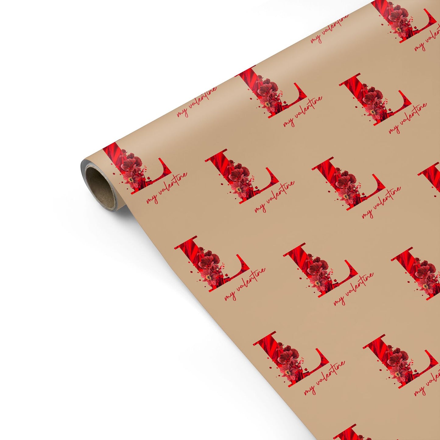 Valentine Monogram Personalised Gift Wrap