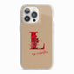 Valentine Monogram iPhone 13 Pro TPU Impact Case with White Edges