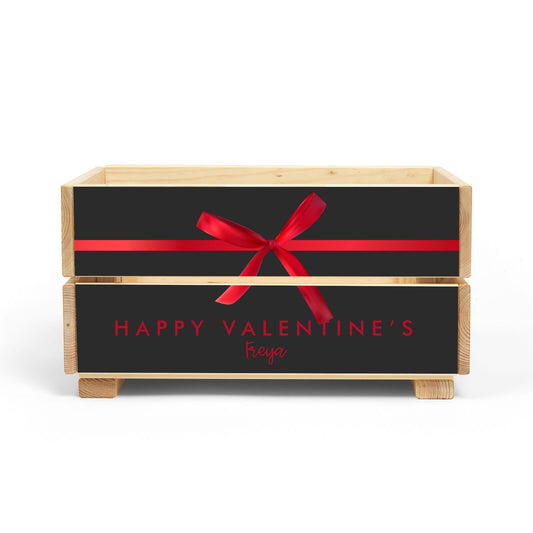 Valentine Red Bow Christmas Eve Crate Box