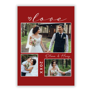 Valentinstag-Hochzeitsfoto, personalisierte Grußkarte