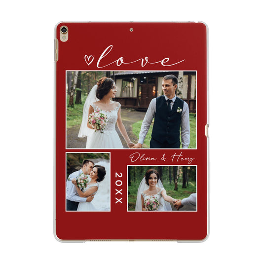 Valentine Wedding Photo Personalised Apple iPad Gold Case
