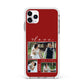 Valentine Wedding Photo Personalised Apple iPhone 11 Pro Max in Silver with White Impact Case