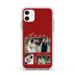 Valentine Wedding Photo Personalised Apple iPhone 11 in White with White Impact Case