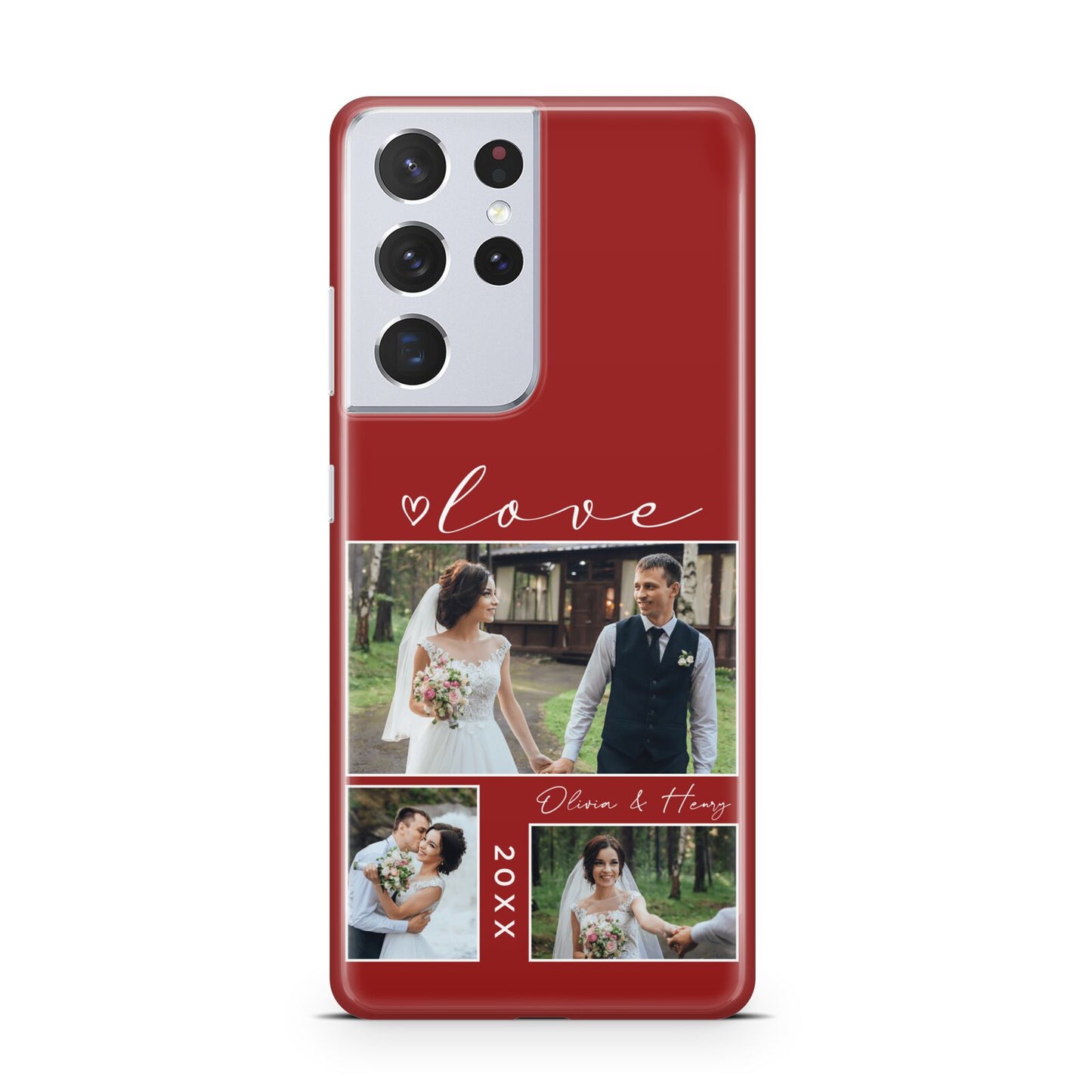 Valentine Wedding Photo Personalised Samsung S21 Ultra Case
