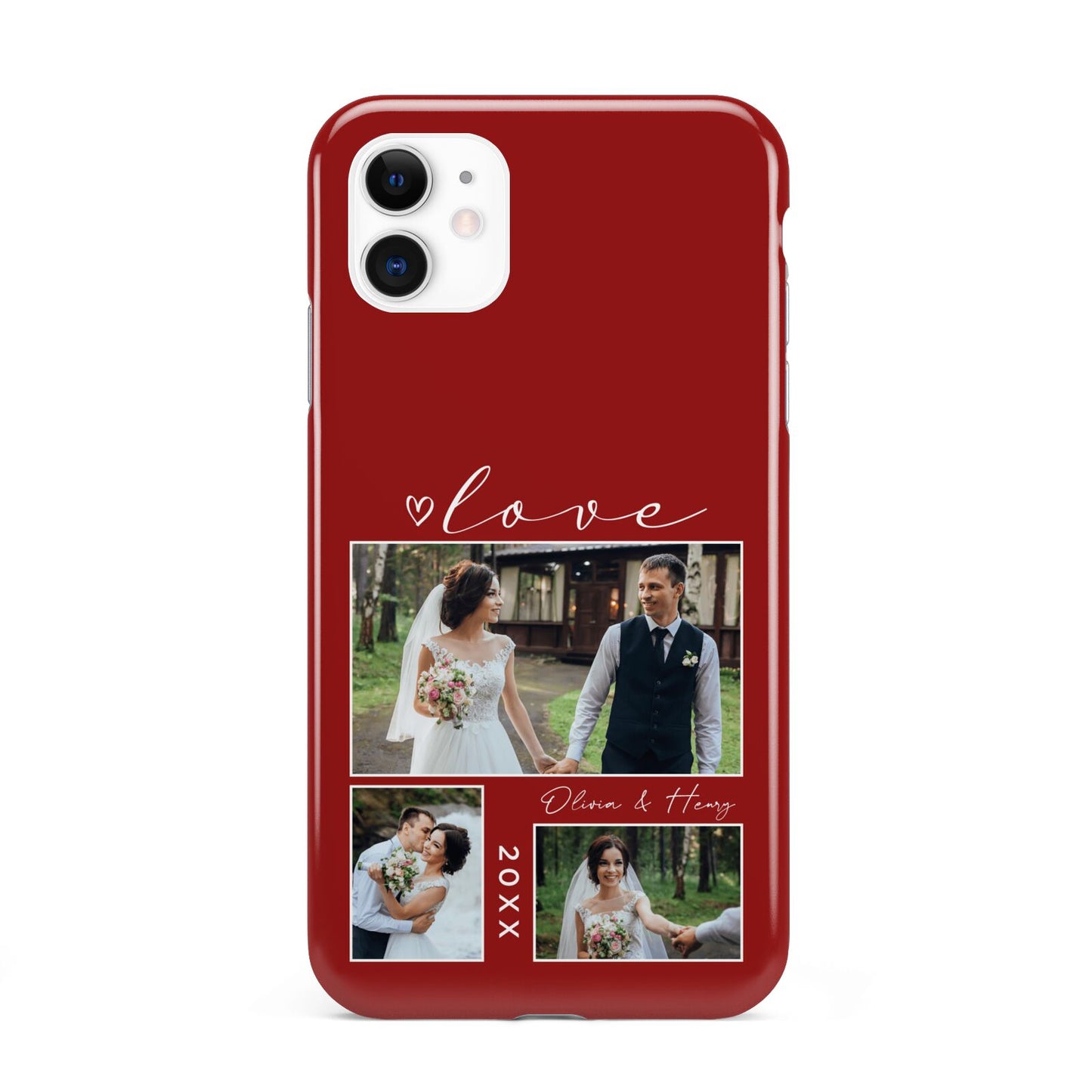 Valentine Wedding Photo Personalised iPhone 11 3D Tough Case