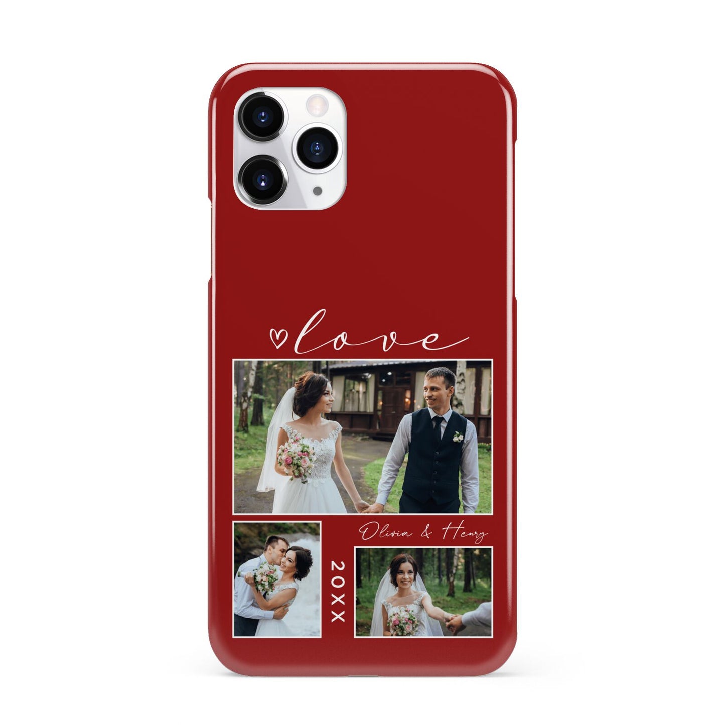 Valentine Wedding Photo Personalised iPhone 11 Pro 3D Snap Case