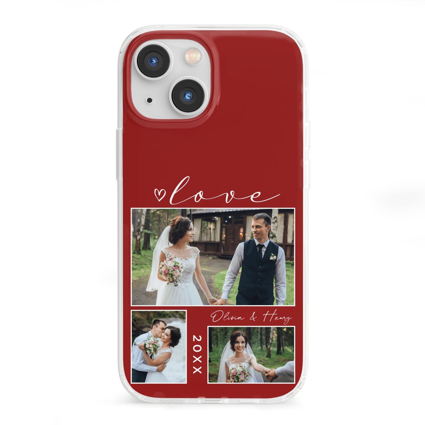 Valentine Wedding Photo Personalised iPhone 13 Mini Clear Bumper Case