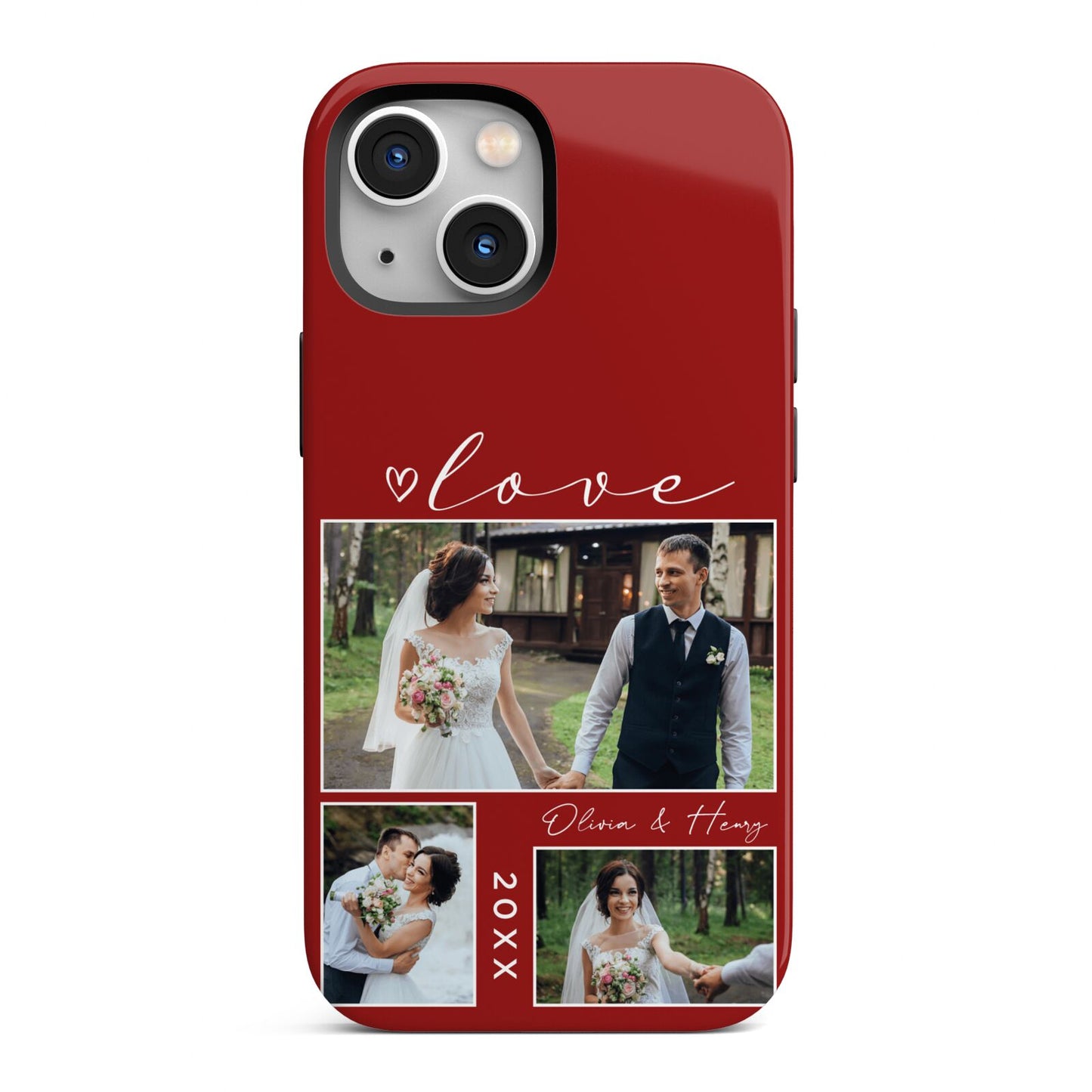 Valentine Wedding Photo Personalised iPhone 13 Mini Full Wrap 3D Tough Case