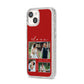 Valentine Wedding Photo Personalised iPhone 14 Glitter Tough Case Starlight Angled Image