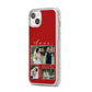 Valentine Wedding Photo Personalised iPhone 14 Plus Clear Tough Case Starlight Angled Image