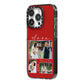 Valentine Wedding Photo Personalised iPhone 14 Pro Black Impact Case Side Angle on Silver phone