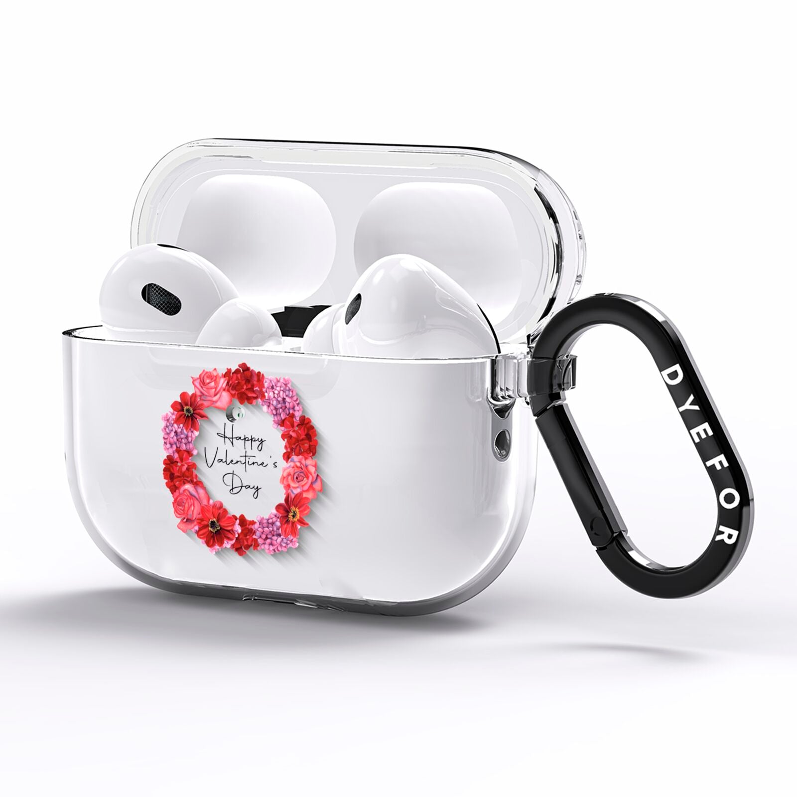 Valentine Wreath AirPods Pro Clear Case Side Image