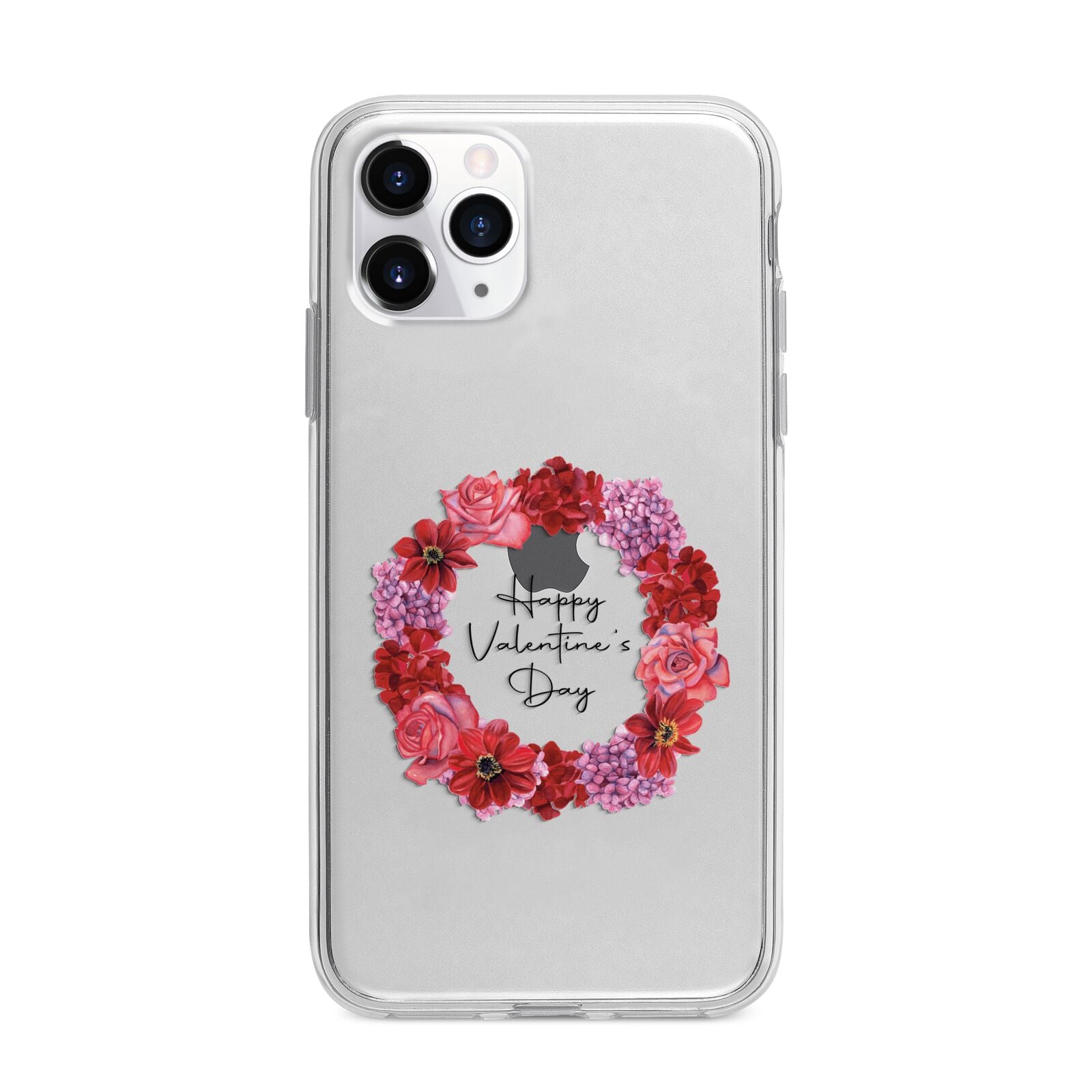 Valentine Wreath Apple iPhone 11 Pro Max in Silver with Bumper Case