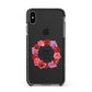 Valentine Wreath Apple iPhone Xs Max Impact Case Black Edge on Black Phone