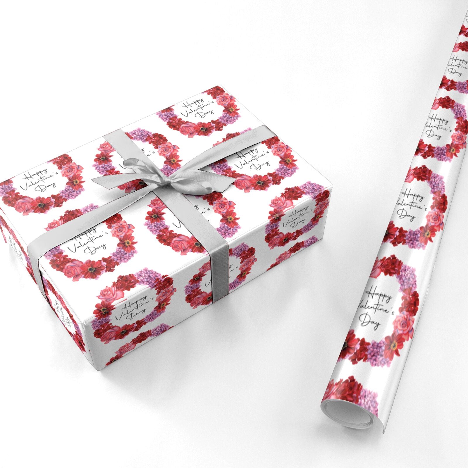 Valentine Wreath Personalised Wrapping Paper