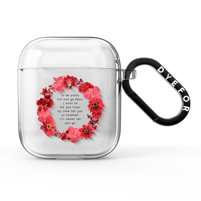 Valentine Wreath Quote AirPods Clear Case