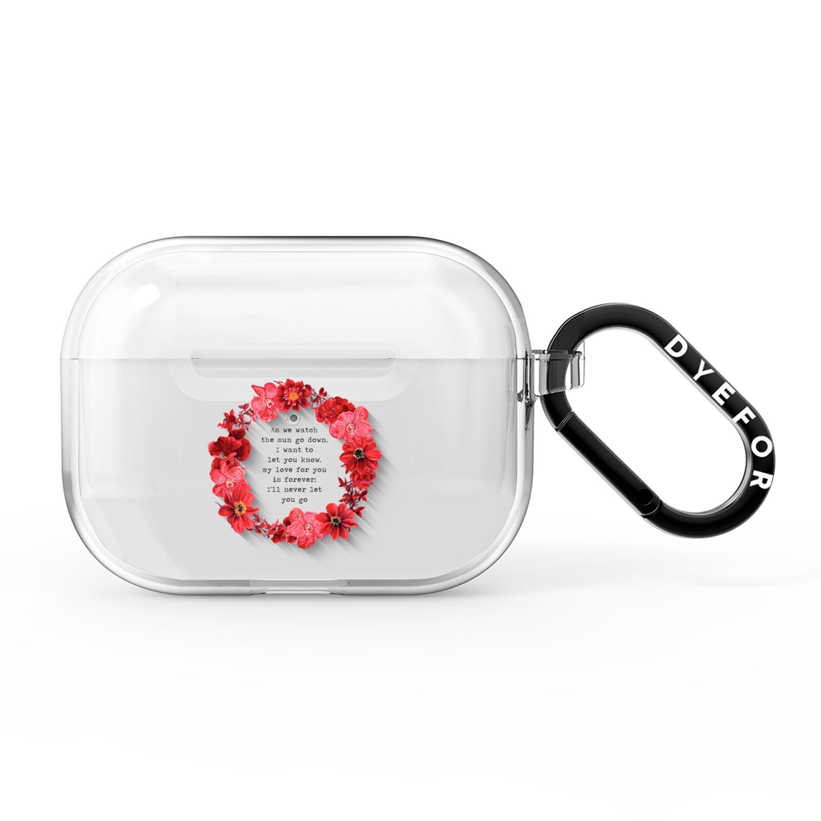 Valentine Wreath Quote AirPods Pro Clear Case