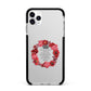 Valentine Wreath Quote Apple iPhone 11 Pro Max in Silver with Black Impact Case
