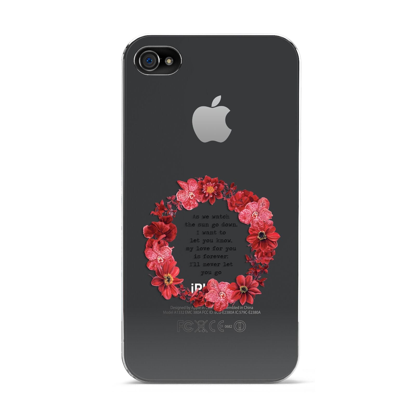 Valentine Wreath Quote Apple iPhone 4s Case