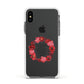 Valentine Wreath Quote Apple iPhone Xs Impact Case White Edge on Black Phone
