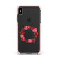 Valentine Wreath Quote Apple iPhone Xs Max Impact Case Pink Edge on Black Phone