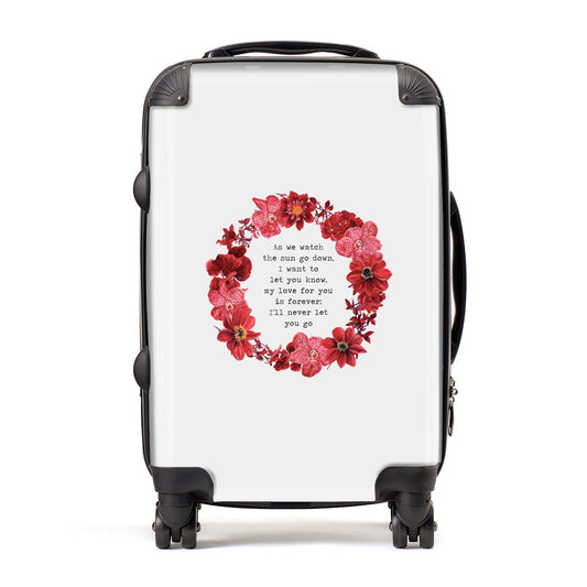 Valentine Wreath Quote Suitcase