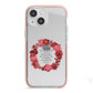 Valentine Wreath Quote iPhone 13 Mini TPU Impact Case with Pink Edges