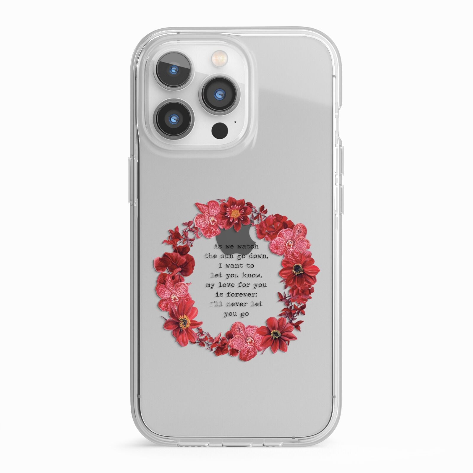 Valentine Wreath Quote iPhone 13 Pro TPU Impact Case with White Edges