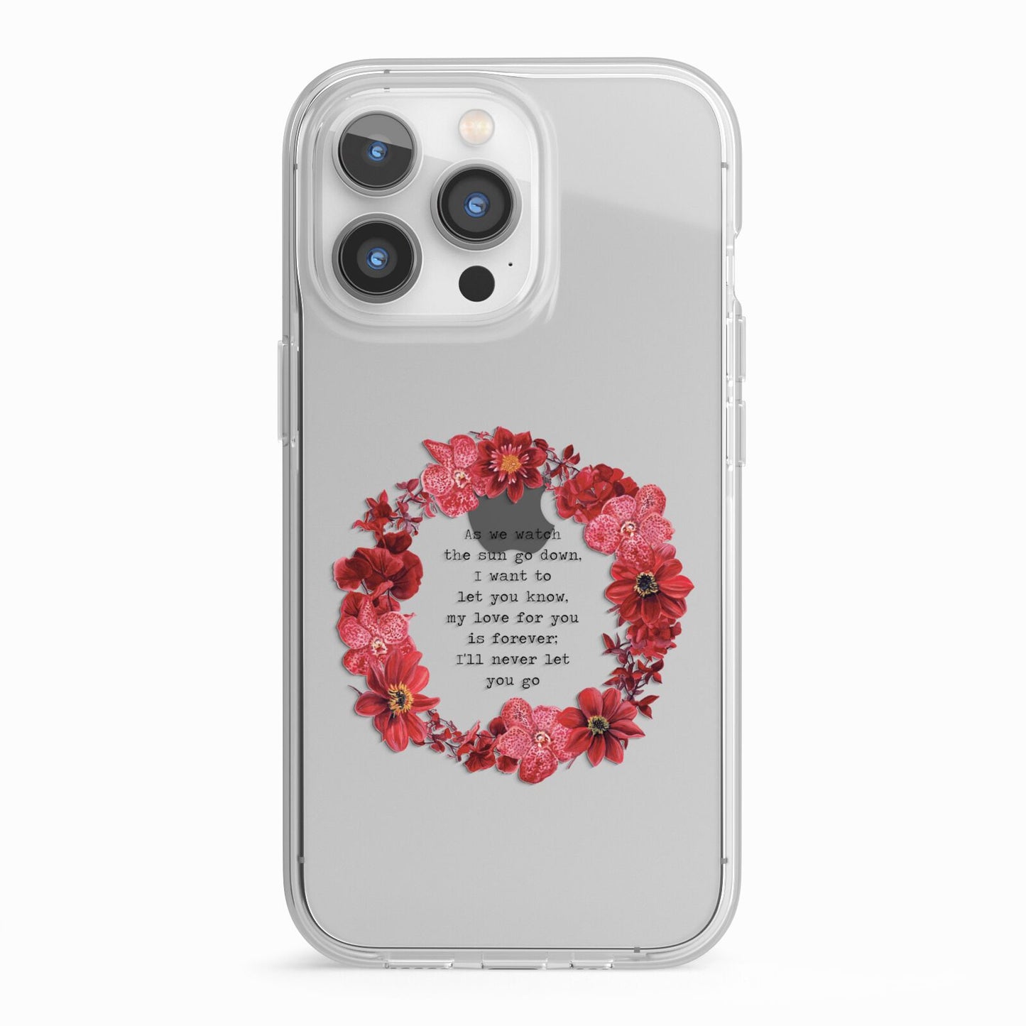 Valentine Wreath Quote iPhone 13 Pro TPU Impact Case with White Edges