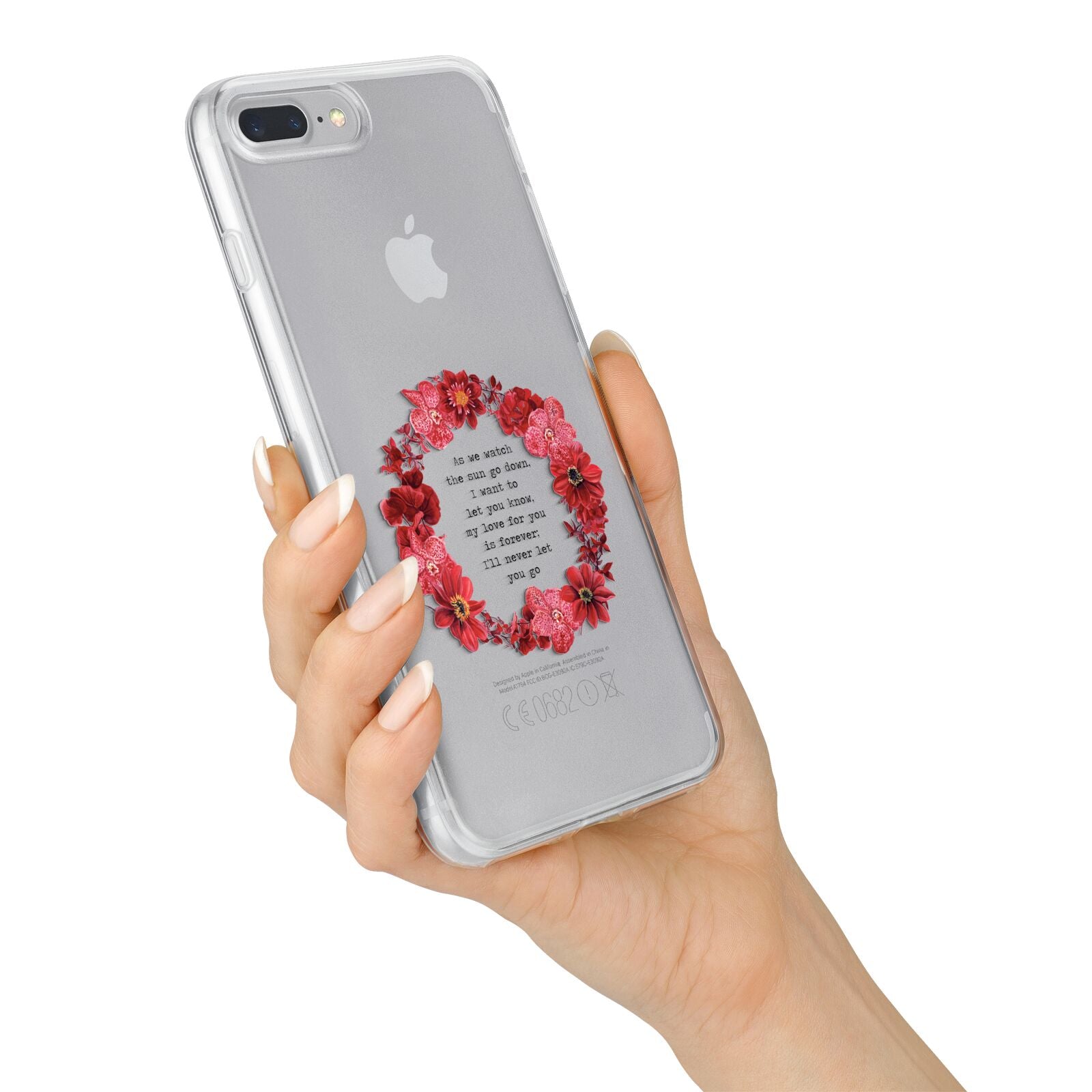 Valentine Wreath Quote iPhone 7 Plus Bumper Case on Silver iPhone Alternative Image