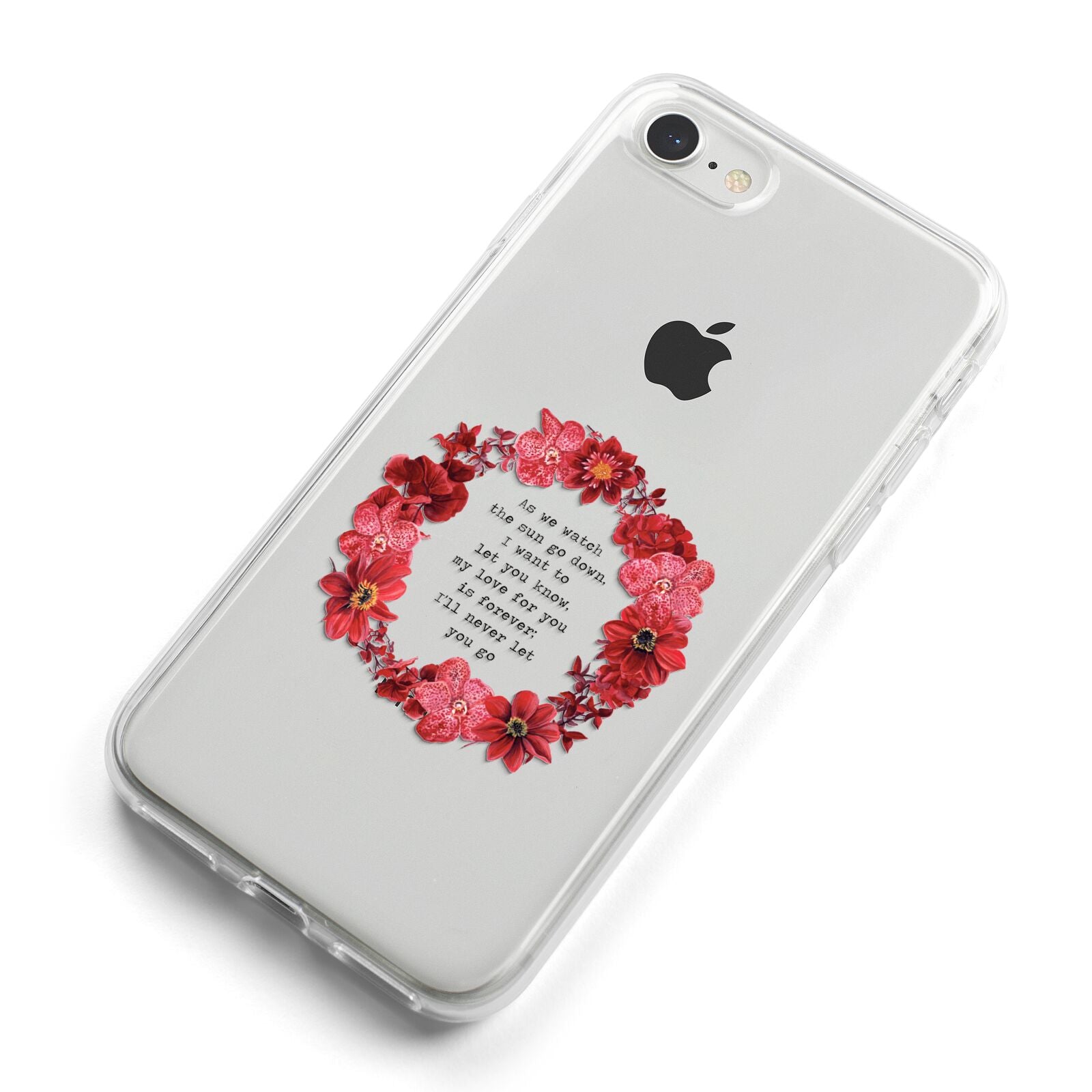 Valentine Wreath Quote iPhone 8 Bumper Case on Silver iPhone Alternative Image