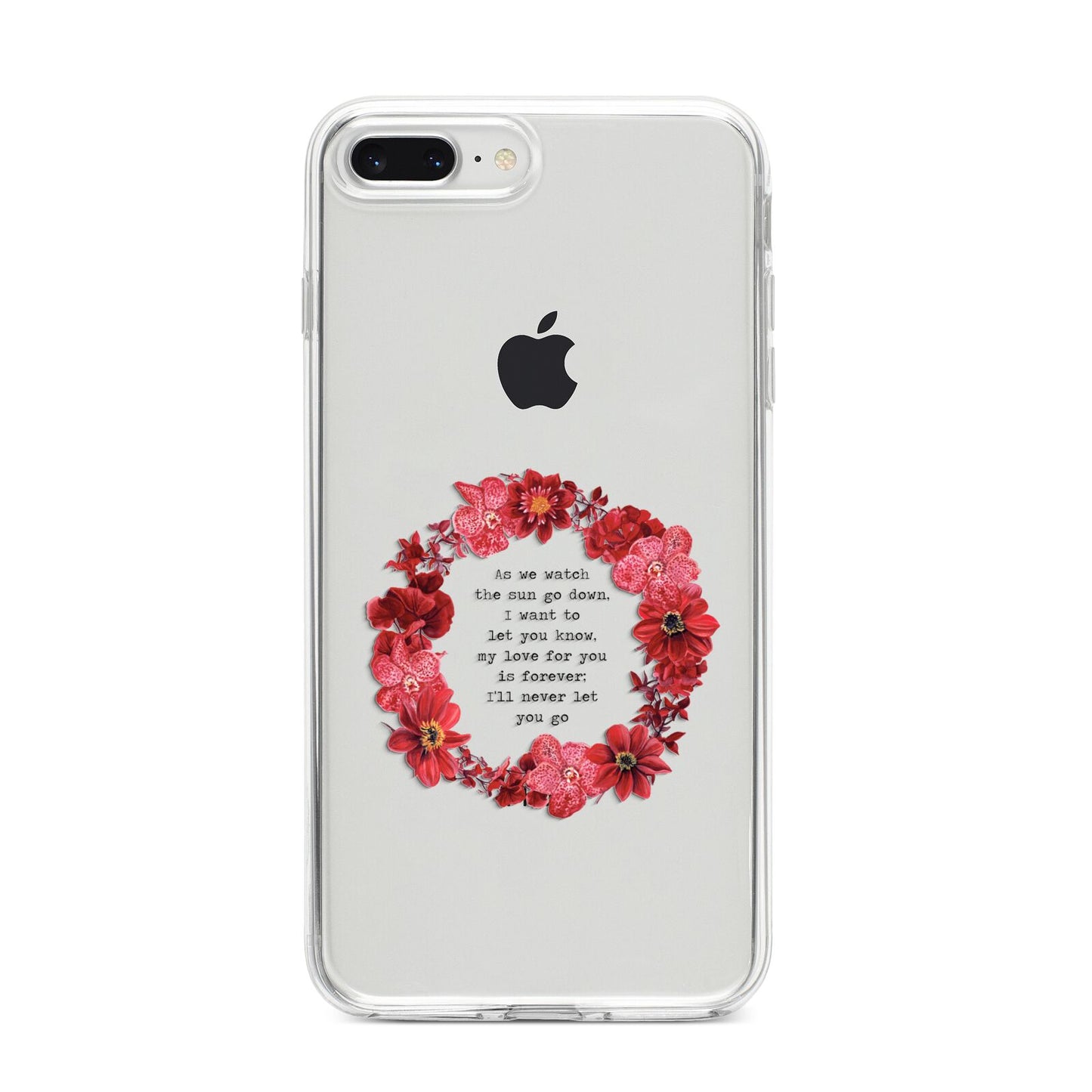 Valentine Wreath Quote iPhone 8 Plus Bumper Case on Silver iPhone