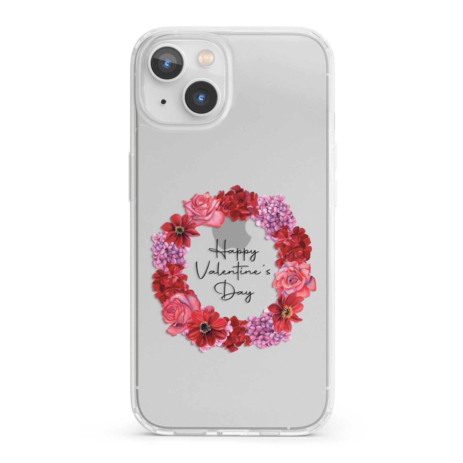 Valentine Wreath iPhone 13 Clear Bumper Case