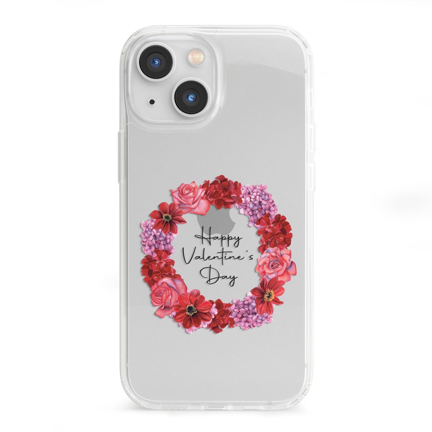 Valentine Wreath iPhone 13 Mini Clear Bumper Case