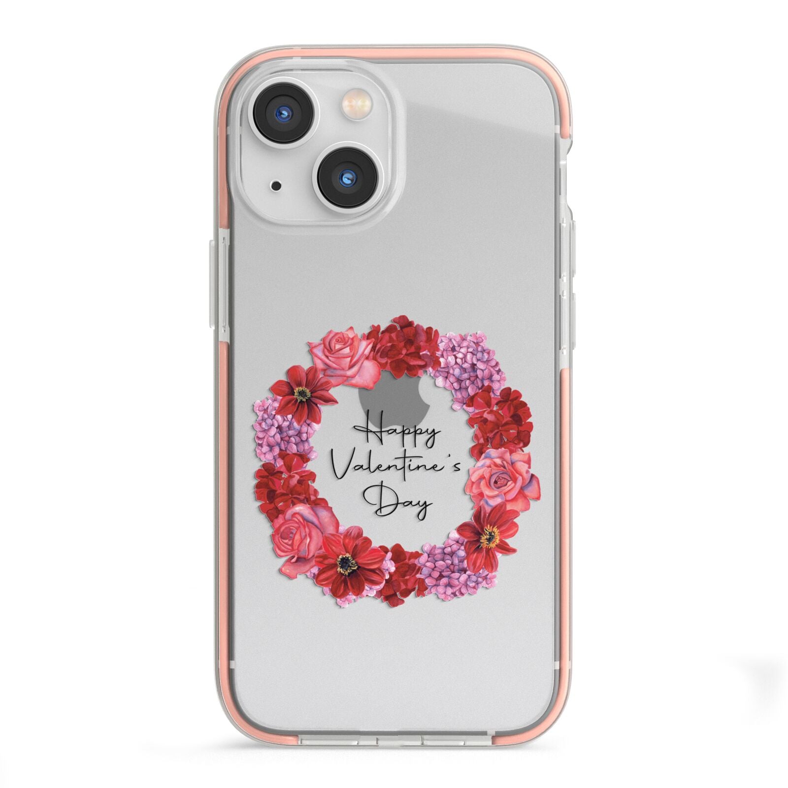 Valentine Wreath iPhone 13 Mini TPU Impact Case with Pink Edges