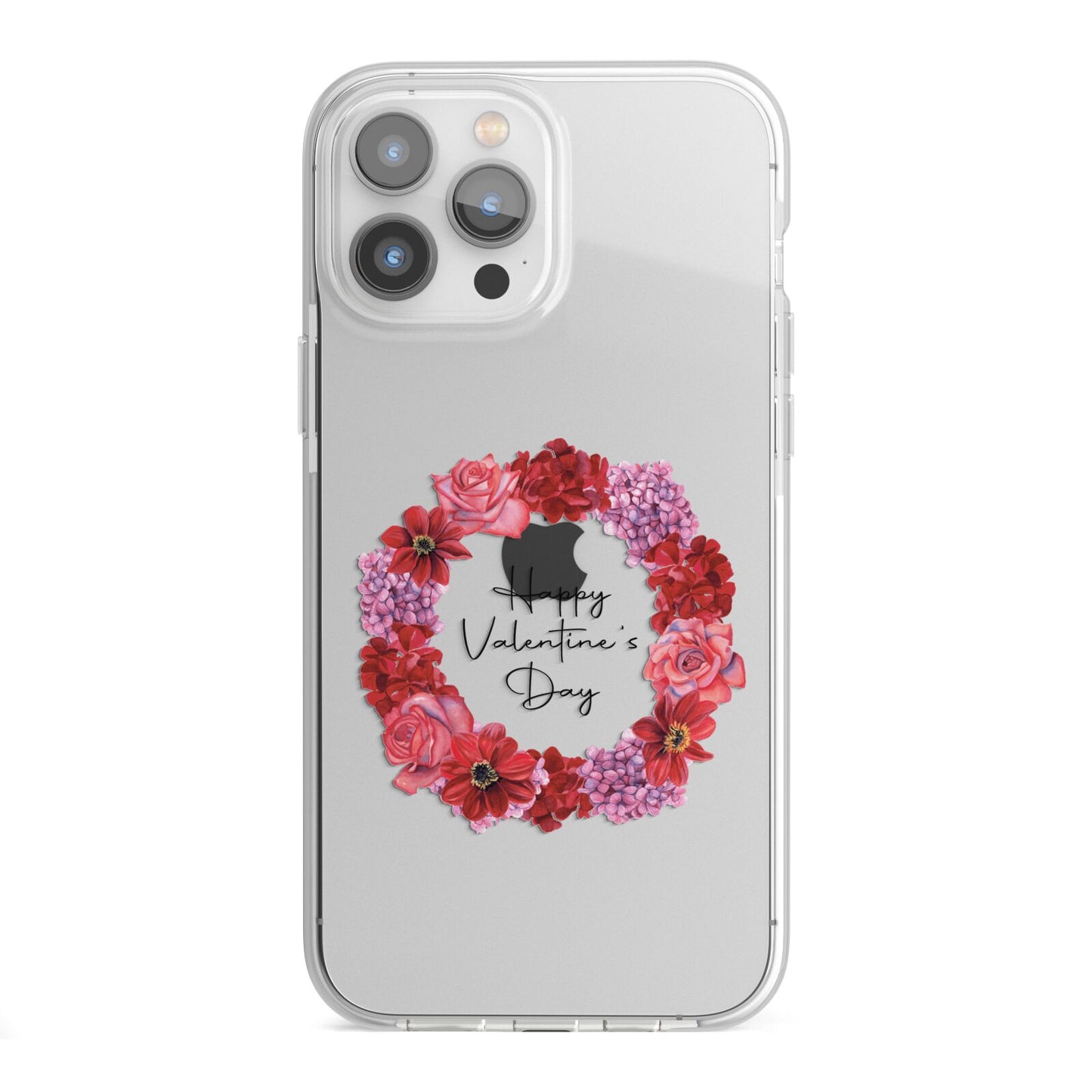 Valentine Wreath iPhone 13 Pro Max TPU Impact Case with White Edges