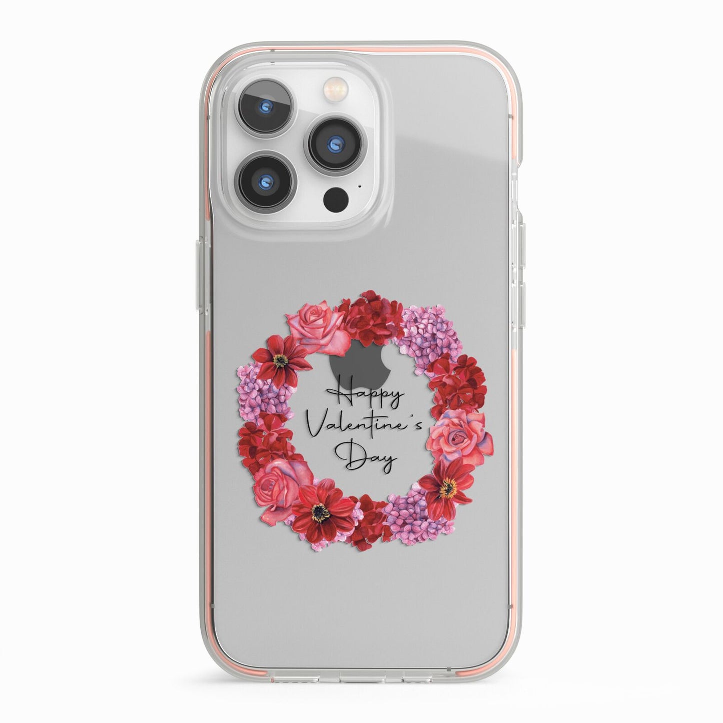 Valentine Wreath iPhone 13 Pro TPU Impact Case with Pink Edges