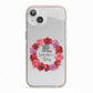 Valentine Wreath iPhone 13 TPU Impact Case with Pink Edges